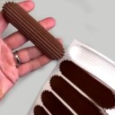 Moule en silicone pour la cuisson de biscuits et de confiseries 13 × 21 cm Moule cannelé pour barres longues Moule à dessert pour une pâtisserie créative 4