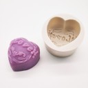 Moule en silicone pour marzipan Cœur 3