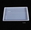 Moule en silicone pour plateau en résine 26 x 16,4 cm Moule rectangulaire pour coulées Plateau en résine Sous-plat Décoration 3