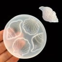 Moule en silicone rond Motifs marins sept formes de coquillages et d'étoiles de mer pour le moulage de résine, de savon, de plâtre, de cire 3