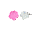 Moule en silicone rose en forme de patte 7,7 x 7,5 cm pour couler des pendentifs et des décorations en résine Fabrication manuelle créative 1