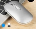 Mouse wireless subțire și reîncărcabil pentru computer și laptop Conectare prin receptor USB 2,4 GHz și Bluetooth 5.1 Rezoluție 1600 DPI 6