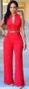 Mouwloze jumpsuit voor dames met riem 3