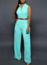 Mouwloze jumpsuit voor dames met riem 8