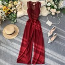 Mouwloze kanten jumpsuit voor dames 2