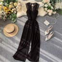 Mouwloze kanten jumpsuit voor dames 1