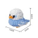 Μπλε εξωτικός παπαγάλος 7.6 x 10 x 5.5 cm Μικροί μίνι κατασκευαστικοί μπλοκ 3D μοντέλο συναρμολόγησης για λάτρεις των πουλιών Δημιουργικό διακοσμητικό 2