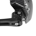 Μπροστινός φτερός μοτοσικλέτας 193 x 160 mm Πίσω φτερός Προστασία κατά της λάσπης και των ρύπων για δρόμο και εκτός δρόμου Μαύρη εμφάνιση από ανθρακονήματα 7