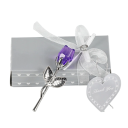 Műanyag kristály rózsa ezüst szárú 9 x 3 cm Ajándékdoboz 3 x 5,5 x 12 cm Elegáns dekoráció ajándékokhoz és belső terekhez 5