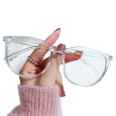 Műanyag szemüveg kék fényszűrővel Szemvédelem számítógépes munkavégzés közben Szemfáradtság ellen Elegáns, átlátszó lencsék Kényelmes keret 2