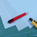 Műanyag vízszimuláló lap 25 x 27,5 cm Kék átlátszó fólia vízszint textúrával dioráma modellezéshez folyóhoz, tóhoz és medencéhez 4