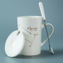 Mug avec le signe du zodiaque avec cuillère et couvercle 10