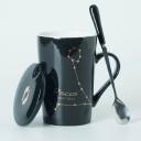 Mug avec le signe du zodiaque avec cuillère et couvercle 11