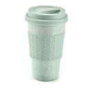 Mug de voyage avec couvercle pour boissons à emporter en paille et silicone Couvercle avec ouverture pour boire Bande avec reliefs pour prise 3