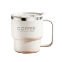 Mug en acier inoxydable à double paroi 400 ml avec couvercle et anse pour boire du café, du thé et d'autres boissons à la maison ou en déplacement 2