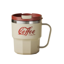 Mug en acier inoxydable à double paroi 400 ml avec couvercle et poignée pour boire des boissons chaudes et froides à la maison et en déplacement 2