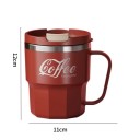 Mug en acier inoxydable à double paroi 400 ml avec couvercle et poignée pour boire des boissons chaudes et froides à la maison et en déplacement 4
