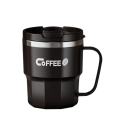 Mug en acier inoxydable à double paroi 400 ml avec couvercle et poignée pour boire des boissons chaudes et froides à la maison ou en déplacement 1