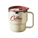 Mug en acier inoxydable à double paroi 400 ml avec couvercle et poignée pour boire du café, du thé et d'autres boissons à la maison ou en déplacement 3