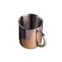 Mug en acier inoxydable avec anse fixe de 220 ml en acier inoxydable de couleur argentée pour boire du café, du thé et d'autres boissons à la maison ou en déplacement 4