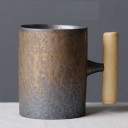 Mug en céramique avec anse en bois 2