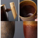 Mug en céramique avec anse en bois 2