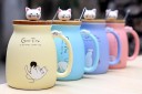 Mug en céramique avec couvercle et cuillère J2547 6