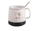 Mug en céramique avec cuillère roi et reine 7