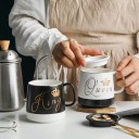 Mug en céramique avec cuillère roi et reine 2