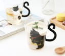 Mug en verre avec un chat 2