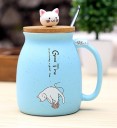 Mug et cuillère avec un chat 5