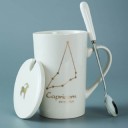 Mug with Zodiac Sign with Spoon and Lid 10