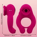 Mujeriego de mujer en forma de anillo con ventosa con labios. Embalaje discreto. 3