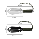 Multi-Purpose Survival Shovel 6-in-1 Made of Tool Steel Knife Saw Spear Tip Allen Key Ruler Nail Puller Tactical Tool for Outdoors 4
