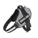 Multicoloured Reflective Harness Adjustable Breathable Vest for Pets Safety Harness for Small Dogs with Service Dog Inscription 4