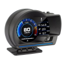 Multifunctional Head-Up Display OBD2 and GPS Mode 8.6x7.5x11 cm Stand 9 Screens Speed RPM Temperature Fuel Consumption Alarm Codes 1
