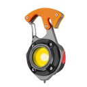 Multifunctional Rechargeable LED Torch 8.7 × 4.8 × 3 cm USB-C 500 lm Seatbelt Cutter Hammer Orange-Black Emergency Light 1