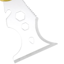 Multifunctional Scraper for Filler 20.5 cm Stainless Steel Spatula with Can Opener and Roller Cleaner Yellow Black for DIY 2