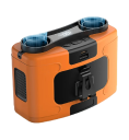 Multifunctioneel apparaat met een USB-C riemclip Powerbank met ingebouwde zaklamp en twee ventilatoren 20000 mAh Waterdichte draagbare ventilator 3