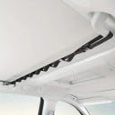 Multifunctionele hangende kledinghanger voor in de auto verstelbare lengte 83 tot 119 cm Polyester Zwarte koord met haken voor kleding en tassen 2