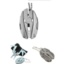 Multifunctionele roestvrijstalen vouwtang 51 x 30 x 6,5 mm Draagbare multitool met sleutelhanger Mini reisgereedschap 2
