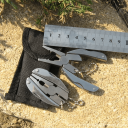 Multifunctionele roestvrijstalen vouwtang 51 x 30 x 6,5 mm Draagbare multitool met sleutelhanger Mini reisgereedschap 3