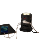 Multifunctionele uitbreiding 8× AC-aansluiting en 5× USB-A 3m kabel EU-aansluitingen 2,4A 10A Stroomregeling Nachtlampje Overspanningsbeveiliging 2
