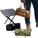 Multifunkčná kempingová taška 15x35 cm Prenosná taška na výbavu Neutrálna farba Outdoor taška na vybavenie Kempovanie Turistika Praktické uloženie 4