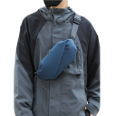 Multifunkčná pánska oblička Outdoorová náprsná crossbody taška cez rameno s veľkou kapacitou Štýlová taška na cestovanie a šport 5