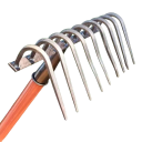 Multifunkční devítizubé hrábě bez násady 14x32 cm manganová ocel robustní zahradní nástroj pro kypření půdy a údržbu záhonů 1