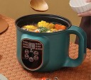 Multifunkční elektrický hrnec 1,2 l 600 W s napařovačem a vařičem rýže zelený kompaktní hrnec na polévky, nudle a vejce 2