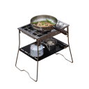 Multifunkční kempingový stojan skládací 42 × 30,5 × 38,5 cm nerezová ocel 1,36 kg kostra pro vaření a outdoor použití 3