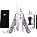 Multifunkční kleště 18 cm skládací multifunkční nářadí s nožem pilkou a bity pro kempování outdoor a drobné opravy 2