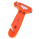 Multifunkční nouzové kladivo 2v1 kompaktní rozměry 8 × 13,2 × 3 cm plast kov únikový nástroj do auta rozbíječ skla 3